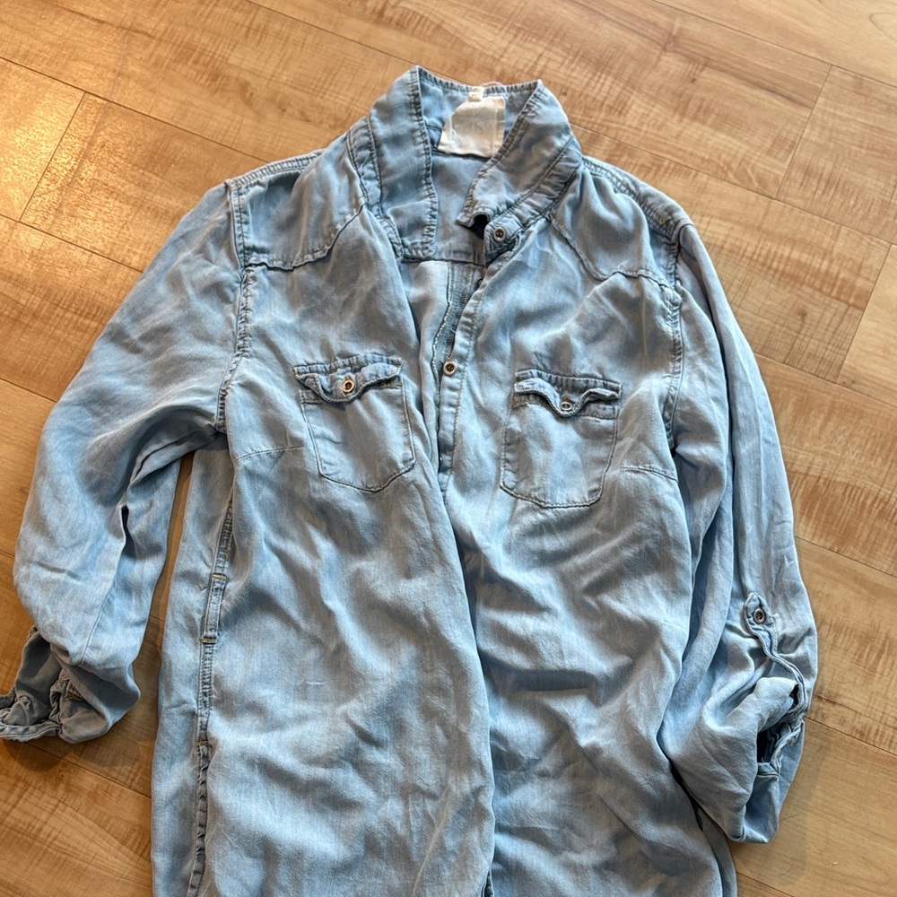 Fantastic Fawn Light Blue Shirt dress